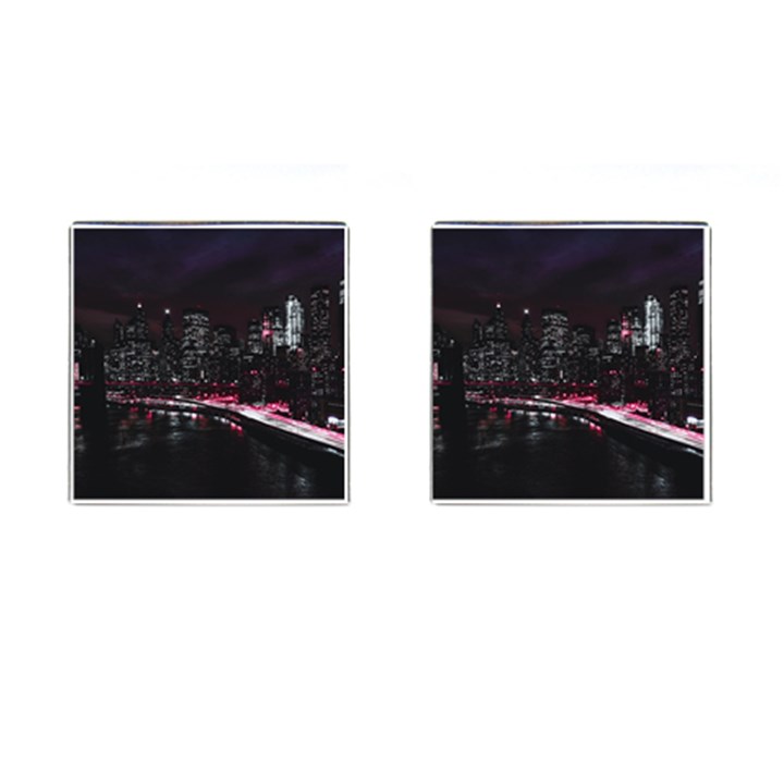 New York City Night Cufflinks (Square)