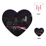 New York City Night Playing Cards Single Design (Heart) Front