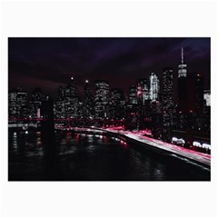 New York City Night Large Glasses Cloth (2 Sides) by Vaneshart