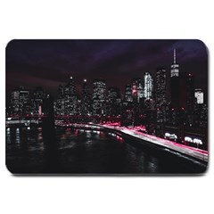 New York City Night Large Doormat  by Vaneshart