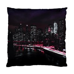 New York City Night Standard Cushion Case (one Side) by Vaneshart