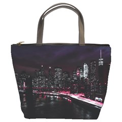 New York City Night Bucket Bag by Vaneshart