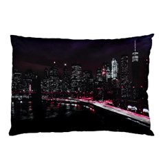 New York City Night Pillow Case by Vaneshart