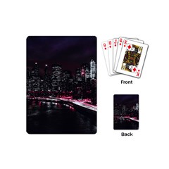 New York City Night Playing Cards Single Design (mini) by Vaneshart