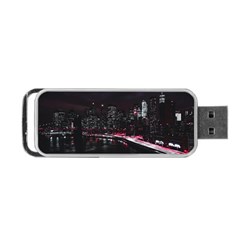 New York City Night Portable Usb Flash (one Side) by Vaneshart