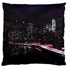 New York City Night Standard Flano Cushion Case (two Sides) by Vaneshart