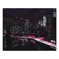 New York City Night Double Sided Flano Blanket (large)  by Vaneshart