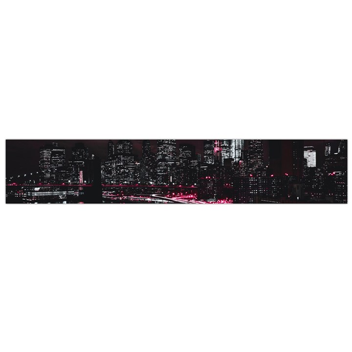 New York City Night Large Flano Scarf 