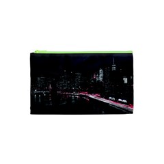 New York City Night Cosmetic Bag (xs) by Vaneshart