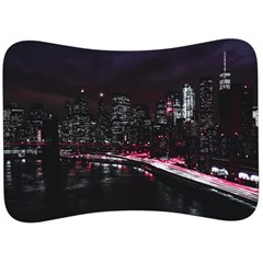 New York City Night Velour Seat Head Rest Cushion by Vaneshart