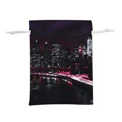 New York City Night Lightweight Drawstring Pouch (l) by Vaneshart