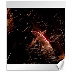 Light Night Dark Sparkler Firework Darkness Bonfire Celebrate Thanksgiving Screenshot Special Effect Canvas 8  X 10  by Vaneshart