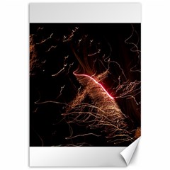 Light Night Dark Sparkler Firework Darkness Bonfire Celebrate Thanksgiving Screenshot Special Effect Canvas 12  X 18  by Vaneshart