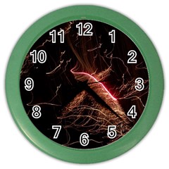 Light Night Dark Sparkler Firework Darkness Bonfire Celebrate Thanksgiving Screenshot Special Effect Color Wall Clock by Vaneshart