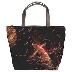 Light Night Dark Sparkler Firework Darkness Bonfire Celebrate Thanksgiving Screenshot Special Effect Bucket Bag by Vaneshart