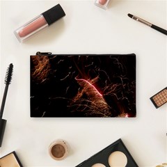 Light Night Dark Sparkler Firework Darkness Bonfire Celebrate Thanksgiving Screenshot Special Effect Cosmetic Bag (small) by Vaneshart