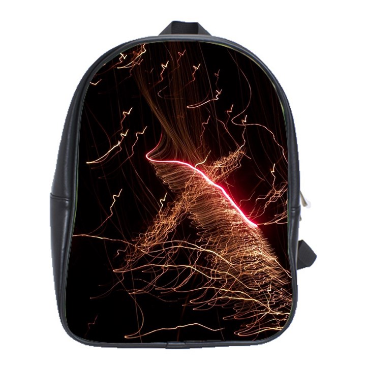 Light Night Dark Sparkler Firework Darkness Bonfire Celebrate Thanksgiving Screenshot Special Effect School Bag (XL)