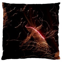 Light Night Dark Sparkler Firework Darkness Bonfire Celebrate Thanksgiving Screenshot Special Effect Standard Flano Cushion Case (one Side) by Vaneshart