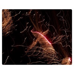 Light Night Dark Sparkler Firework Darkness Bonfire Celebrate Thanksgiving Screenshot Special Effect Double Sided Flano Blanket (medium)  by Vaneshart