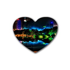 Night City Heart Coaster (4 Pack)  by Vaneshart