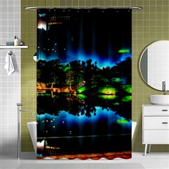 Night City Shower Curtain 48  X 72  (small)  by Vaneshart