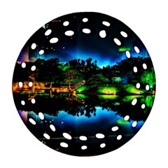 Night City Ornament (round Filigree) by Vaneshart