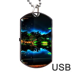 Night City Dog Tag Usb Flash (two Sides) by Vaneshart