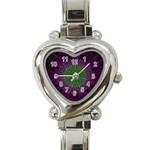 Light Abstract Flower Purple Petal Glass Color Circle Art Symmetry Digital Shape Fractal Macro Photo Heart Italian Charm Watch Front