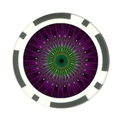 Light Abstract Flower Purple Petal Glass Color Circle Art Symmetry Digital Shape Fractal Macro Photo Poker Chip Card Guard by Vaneshart