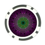 Light Abstract Flower Purple Petal Glass Color Circle Art Symmetry Digital Shape Fractal Macro Photo Poker Chip Card Guard (10 pack) Front