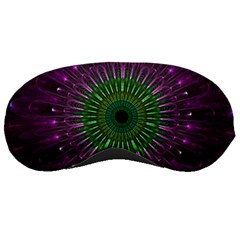 Light Abstract Flower Purple Petal Glass Color Circle Art Symmetry Digital Shape Fractal Macro Photo Sleeping Mask by Vaneshart