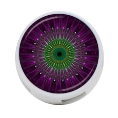 Light Abstract Flower Purple Petal Glass Color Circle Art Symmetry Digital Shape Fractal Macro Photo 4-port Usb Hub (one Side) by Vaneshart