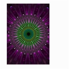 Light Abstract Flower Purple Petal Glass Color Circle Art Symmetry Digital Shape Fractal Macro Photo Large Garden Flag (two Sides) by Vaneshart