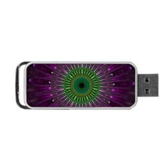 Light Abstract Flower Purple Petal Glass Color Circle Art Symmetry Digital Shape Fractal Macro Photo Portable Usb Flash (two Sides) by Vaneshart