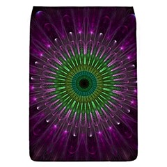 Light Abstract Flower Purple Petal Glass Color Circle Art Symmetry Digital Shape Fractal Macro Photo Removable Flap Cover (l) by Vaneshart