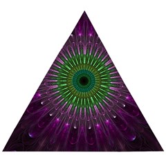 Light Abstract Flower Purple Petal Glass Color Circle Art Symmetry Digital Shape Fractal Macro Photo Wooden Puzzle Triangle