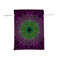 Light Abstract Flower Purple Petal Glass Color Circle Art Symmetry Digital Shape Fractal Macro Photo Lightweight Drawstring Pouch (m)