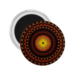 Spiral Pattern Circle Neon Psychedelic Illustration Design Symmetry Shape Mandala 2 25  Magnets by Vaneshart