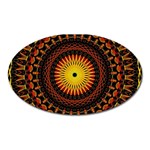 Spiral Pattern Circle Neon Psychedelic Illustration Design Symmetry Shape Mandala Oval Magnet Front