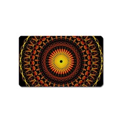 Spiral Pattern Circle Neon Psychedelic Illustration Design Symmetry Shape Mandala Magnet (name Card) by Vaneshart