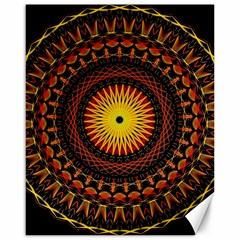 Spiral Pattern Circle Neon Psychedelic Illustration Design Symmetry Shape Mandala Canvas 16  X 20  by Vaneshart