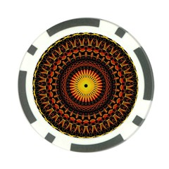 Spiral Pattern Circle Neon Psychedelic Illustration Design Symmetry Shape Mandala Poker Chip Card Guard by Vaneshart