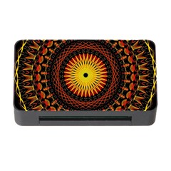 Spiral Pattern Circle Neon Psychedelic Illustration Design Symmetry Shape Mandala Memory Card Reader With Cf by Vaneshart