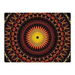 Spiral Pattern Circle Neon Psychedelic Illustration Design Symmetry Shape Mandala Double Sided Flano Blanket (mini)  by Vaneshart