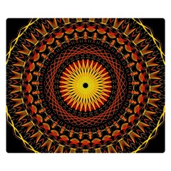 Spiral Pattern Circle Neon Psychedelic Illustration Design Symmetry Shape Mandala Double Sided Flano Blanket (small)  by Vaneshart