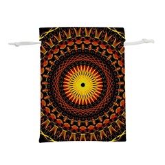 Spiral Pattern Circle Neon Psychedelic Illustration Design Symmetry Shape Mandala Lightweight Drawstring Pouch (s) by Vaneshart