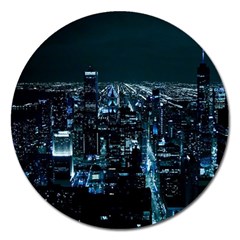 Building Night City Magnet 5  (round) by Vaneshart