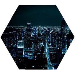 Building Night City Wooden Puzzle Hexagon by Vaneshart