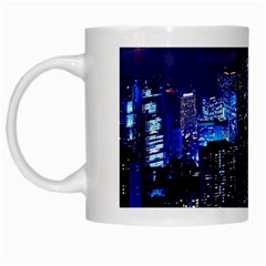 Night City Dark White Mugs by Vaneshart