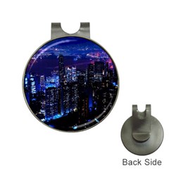 Night City Dark Hat Clips With Golf Markers by Vaneshart